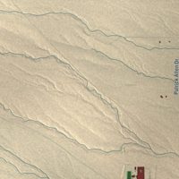 Second close-up of the map of Columbus, New Mexico print showing more streets and buildings