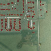 Second close-up of the map of Colwich, Kansas print showing more streets and buildings
