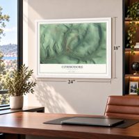 Commodore, Pennsylvania map, 18 x 24 inch print in a white frame in a home office