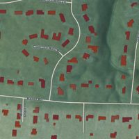 Second close-up of the map of Concorde Hills, Ohio print showing more streets and buildings