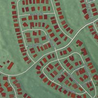 Second close-up of the map of Concordia, New Jersey print showing more streets and buildings