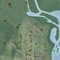 Second close-up of the map of Conestee, South Carolina print showing more streets and buildings