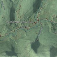 Second close-up of the map of Conesville, New York print showing more streets and buildings