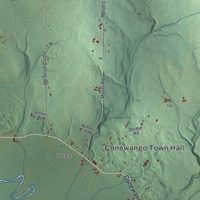 Second close-up of the map of Conewango, New York print showing more streets and buildings