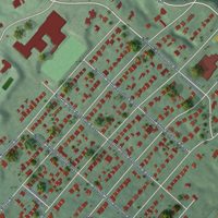 Second close-up of the map of Congdon Park, Minnesota print showing more streets and buildings