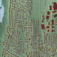 Second close-up of the map of Congers, New York print showing more streets and buildings