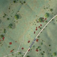 Second close-up of the map of Conicville, Virginia print showing more streets and buildings