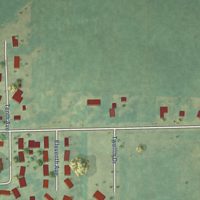 Second close-up of the map of Conroy, Iowa print showing more streets and buildings
