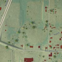 Second close-up of the map of Conway, Missouri print showing more streets and buildings