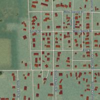 Second close-up of the map of Conway Springs, Kansas print showing more streets and buildings