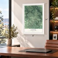 Cooper, Clearfield County, Pennsylvania map, 18 x 24 inch print in a white frame in a home office