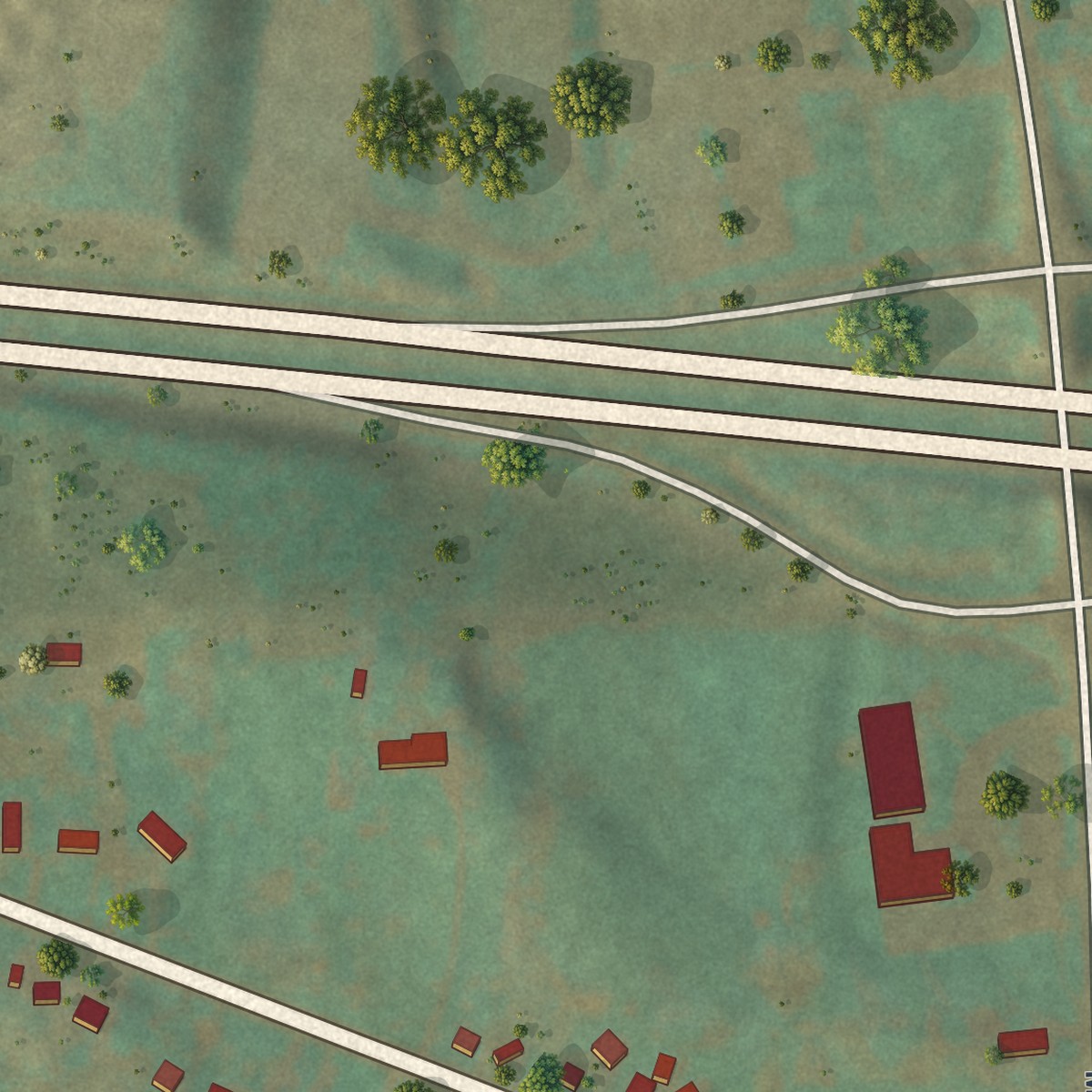 Second close-up of the map of Coopers Plains, New York print showing more streets and buildings