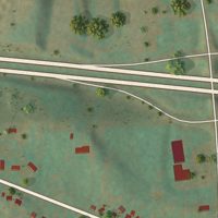Second close-up of the map of Coopers Plains, New York print showing more streets and buildings