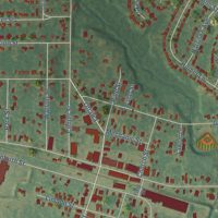Second close-up of the map of Coopersville, Michigan print showing more streets and buildings