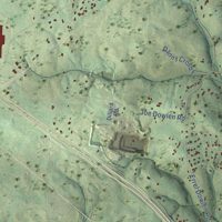Second close-up of the map of Coopertown, Tennessee print showing more streets and buildings