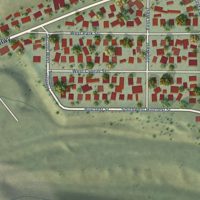 Second close-up of the map of Copperton, Utah print showing more streets and buildings