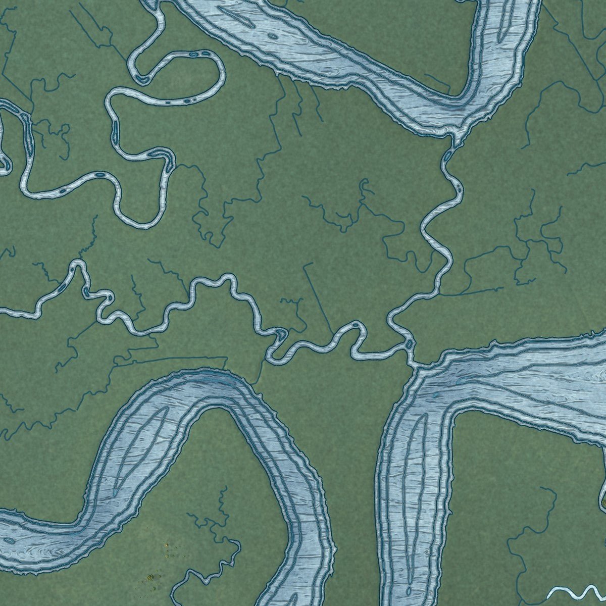Second close-up of the map of Corbin City, New Jersey print showing more streets and buildings