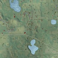 Second close-up of the map of Corcoran, Minnesota print showing more streets and buildings