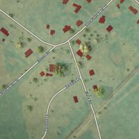 Second close-up of the map of Cordova, South Carolina print showing more streets and buildings