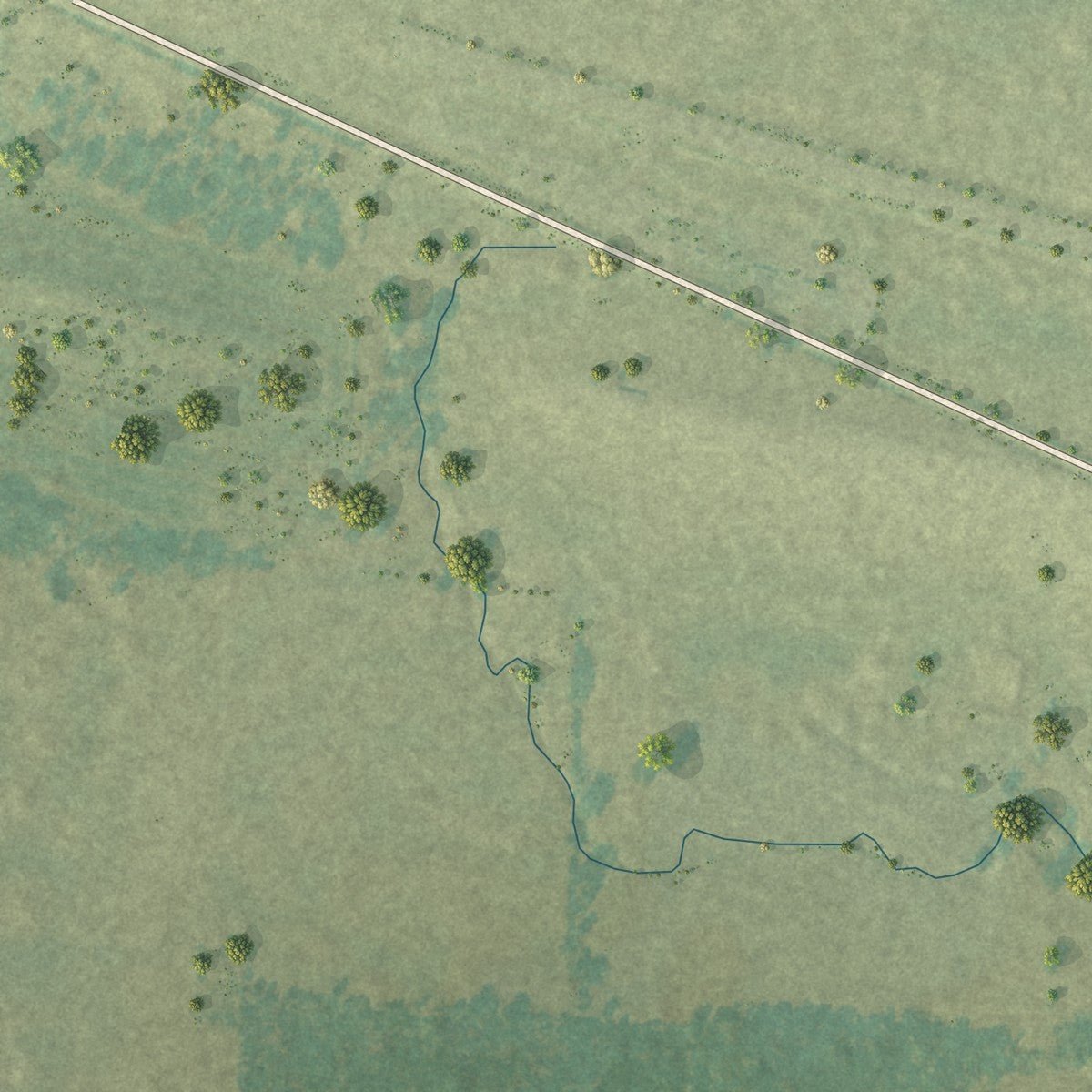 Second close-up of the map of Corinth, Arkansas print showing more streets and buildings