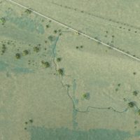 Second close-up of the map of Corinth, Arkansas print showing more streets and buildings