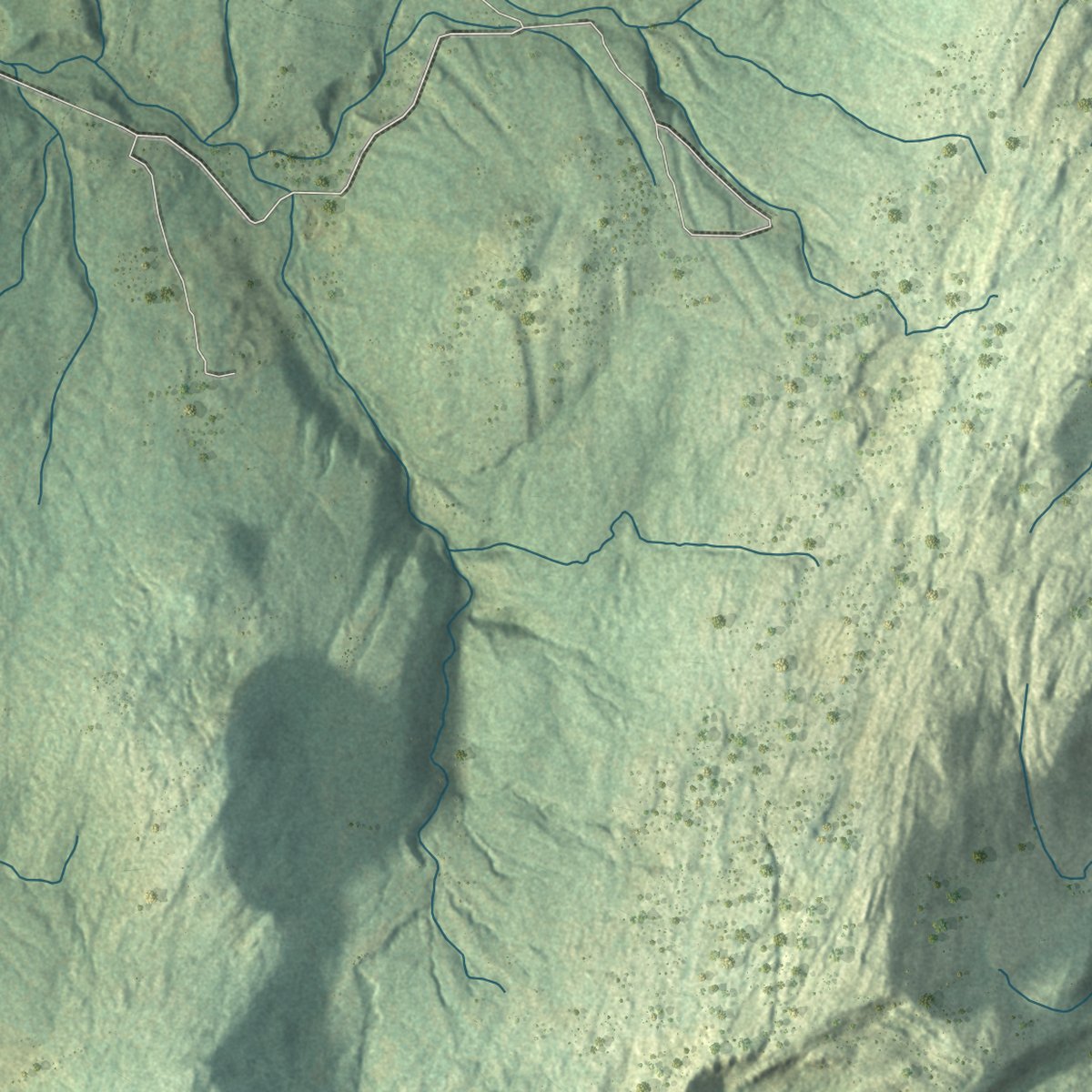 Second close-up of the map of Cornish, New Hampshire print showing more streets and buildings