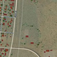 Second close-up of the map of Corona, New Mexico print showing more streets and buildings