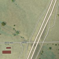 Second close-up of the map of Corral City, Texas print showing more streets and buildings