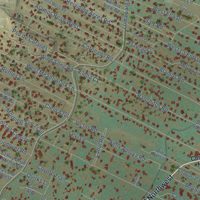 Second close-up of the map of Corrales, New Mexico print showing more streets and buildings
