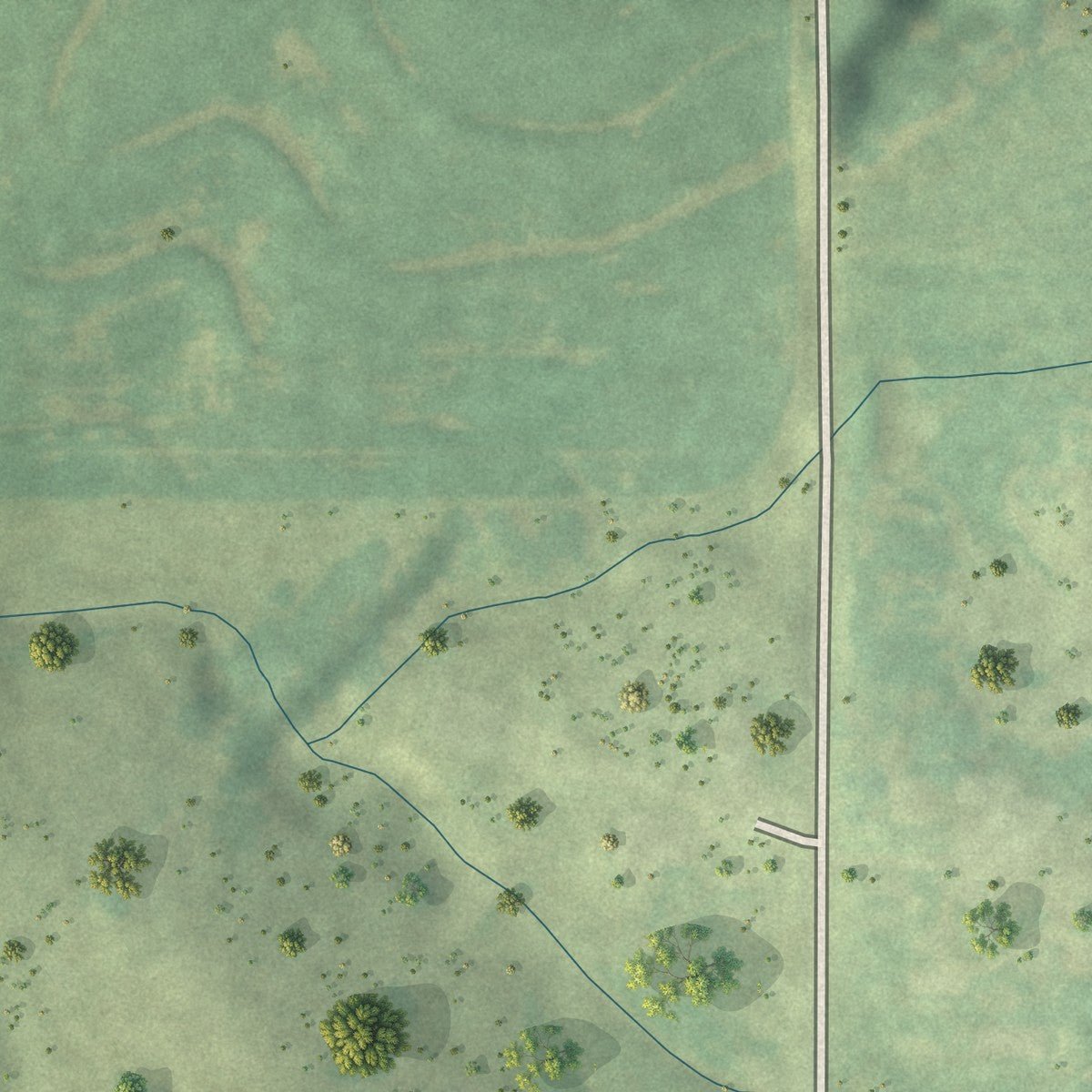 Second close-up of the map of Cosby, Missouri print showing more streets and buildings