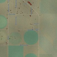 Second close-up of the map of Cotton City, New Mexico print showing more streets and buildings