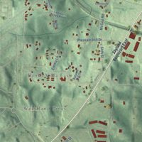 Second close-up of the map of Cottondale, Alabama print showing more streets and buildings