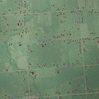 Second close-up of the map of Cottrellville, Michigan print showing more streets and buildings