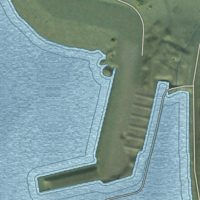 Second close-up of the map of Coulee Dam, Washington print showing more streets and buildings