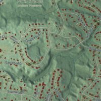 Second close-up of the map of Country Knolls, New York print showing more streets and buildings