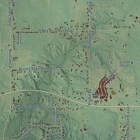 Second close-up of the map of Courtland, Michigan print showing more streets and buildings