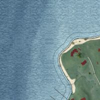 Second close-up of the map of Cove Neck, New York print showing more streets and buildings