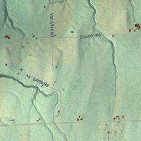 Second close-up of the map of Covington, New York print showing more streets and buildings