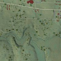 Second close-up of the map of Cowan, Tennessee print showing more streets and buildings