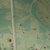 Second close-up of the map of Coward, South Carolina print showing more streets and buildings