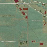 Second close-up of the map of Cowiche, Washington print showing more streets and buildings