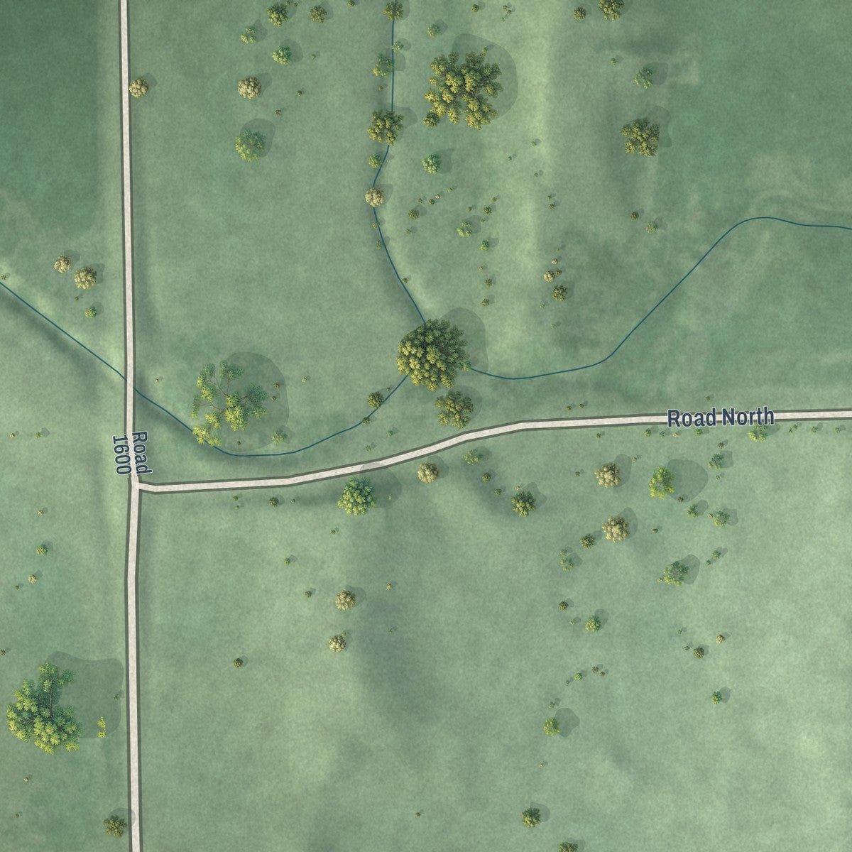 Second close-up of the map of Cowles, Nebraska print showing more streets and buildings