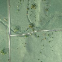 Second close-up of the map of Cowles, Nebraska print showing more streets and buildings