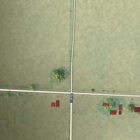 Second close-up of the map of Coy, Arkansas print showing more streets and buildings