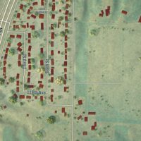 Second close-up of the map of Coyne Center, Illinois print showing more streets and buildings