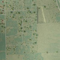 Second close-up of the map of Coyote Acres, Texas print showing more streets and buildings