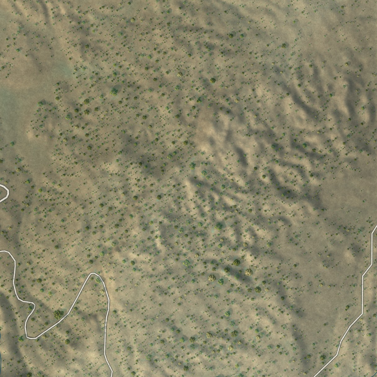 Second close-up of the map of Coyote, New Mexico print showing more streets and buildings