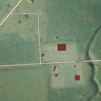 Second close-up of the map of Crab Orchard, Nebraska print showing more streets and buildings