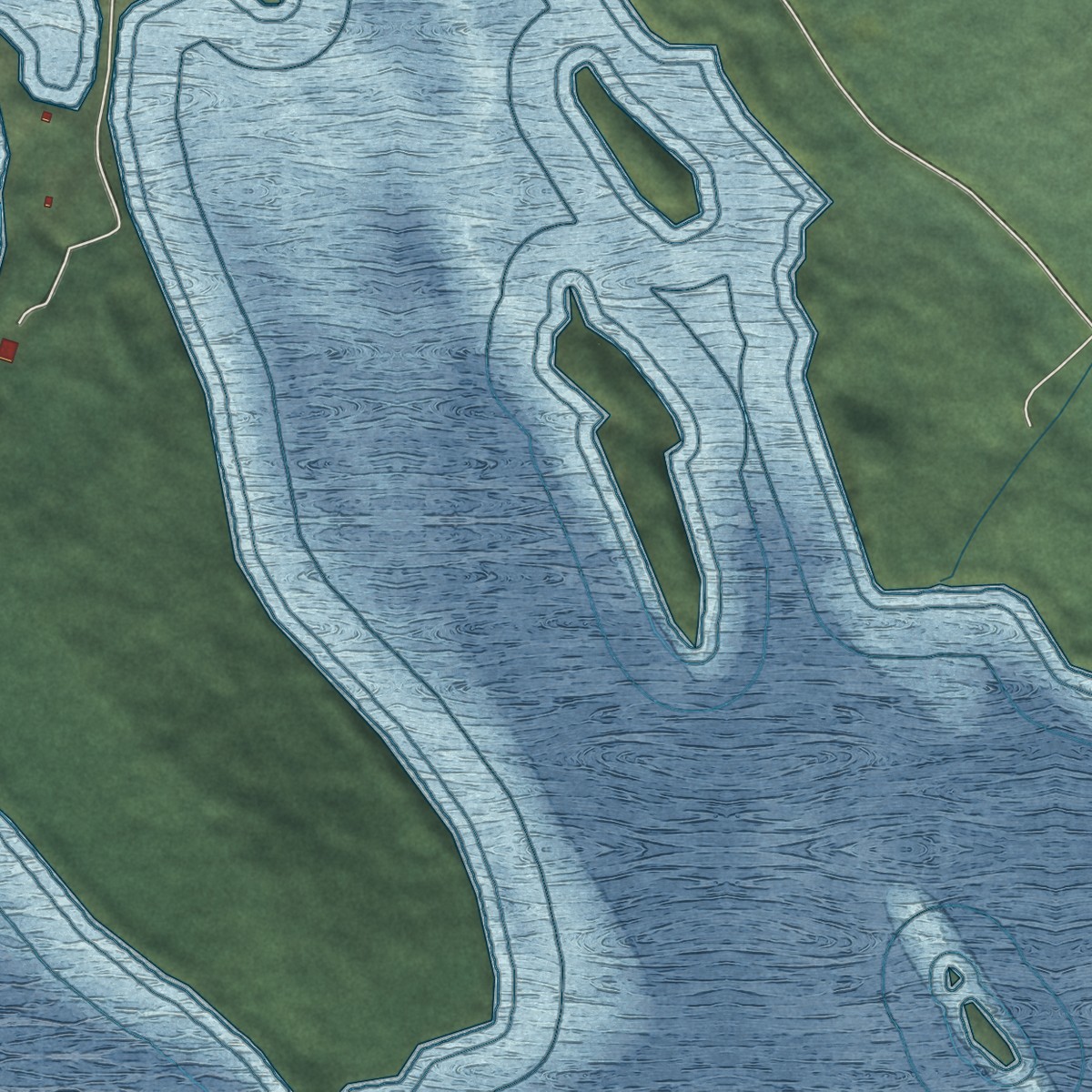 Second close-up of the map of Craig, Alaska print showing more streets and buildings