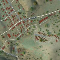 Second close-up of the map of Craigsville, Virginia print showing more streets and buildings